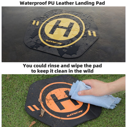 Sunnylife Drone Landing Pad 35cm Fast-Fold Double-Sided Leather Waterproof Helipad for DJI Neo / Avata 1 / 2 / Mini Series (Yellow+Orange) - Other by Sunnylife | Online Shopping UK | buy2fix
