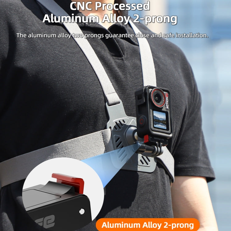 For DJI Osmo 360 / Action 5 Pro / 4 / 3 Sunnylife Foldable Magnetic Quick Release Mount Action Camera Selfie Stick Tripod Adapter Cam Stand (Black) - Mount & Holder by Sunnylife | Online Shopping UK | buy2fix