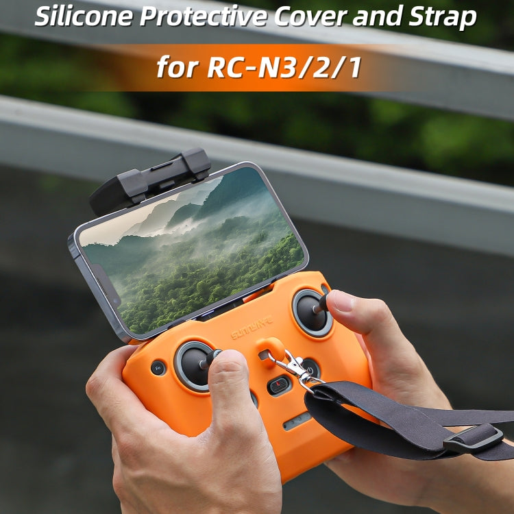 For DJI Neo / Mini 4 Pro / RC-N3 / RC-N2 / RC-N1 Sunnylife Controller Protective Cover Silicone Case with Neck Strap (Grey) - Cases & Bags by Sunnylife | Online Shopping UK | buy2fix