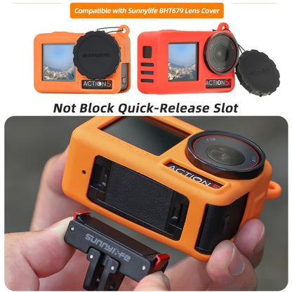 For DJI Osmo Action 5 Pro Sunnylife Silicone Protective Case Scratch-proof Camera Cover with Lanyard (Black) - Case & Bags by Sunnylife | Online Shopping UK | buy2fix