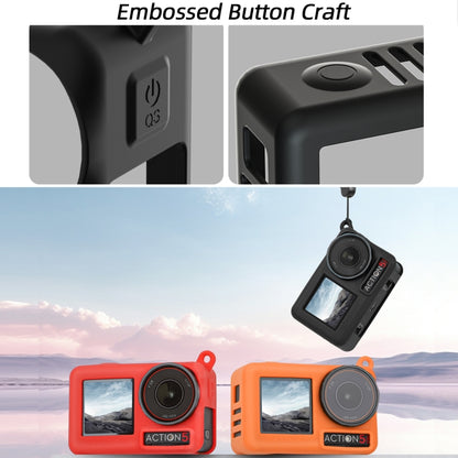 For DJI Osmo Action 5 Pro Sunnylife Silicone Protective Case Scratch-proof Camera Cover with Lanyard (Black) - Case & Bags by Sunnylife | Online Shopping UK | buy2fix