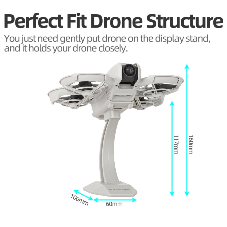 For DJI Neo Sunnylife Desktop Display Stand Drone Mount Exhibition Base Bracket (Grey) - Mount & Holder by Sunnylife | Online Shopping UK | buy2fix