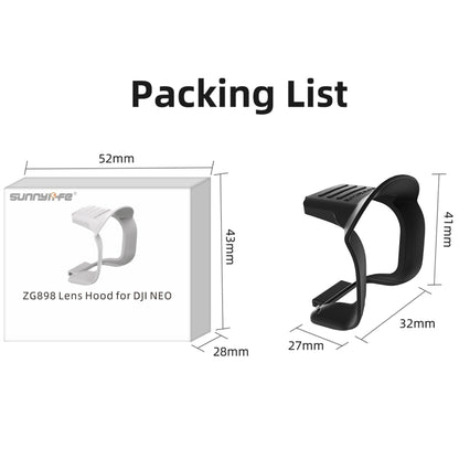 For DJI Neo Sunnylife Lens Hood Anti-glare Lens Cover Sunhood Gimbal Protective Cap (Grey) - Other by Sunnylife | Online Shopping UK | buy2fix