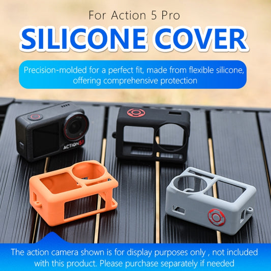For DJI Osmo Action 5 Pro STARTRC Silicone Protective Case with Lens Cover (Orange) by buy2fix