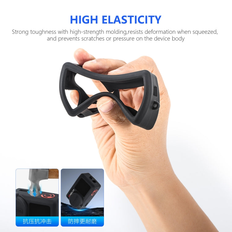 For DJI Osmo Action 5 Pro STARTRC Silicone Protective Case with Lens Cover (Black) by buy2fix