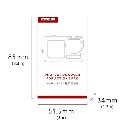 For DJI Osmo Action 5 Pro STARTRC Silicone Protective Case with Lens Cover (Black) by buy2fix