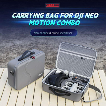 For DJI Neo STARTRC Upgraded Shoulder PU Storage Bag Handbag (Grey) - Cases & Bags by STARTRC | Online Shopping UK | buy2fix