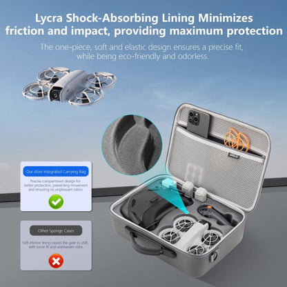 For DJI Neo STARTRC Upgraded Shoulder PU Storage Bag Handbag (Grey) - Cases & Bags by STARTRC | Online Shopping UK | buy2fix