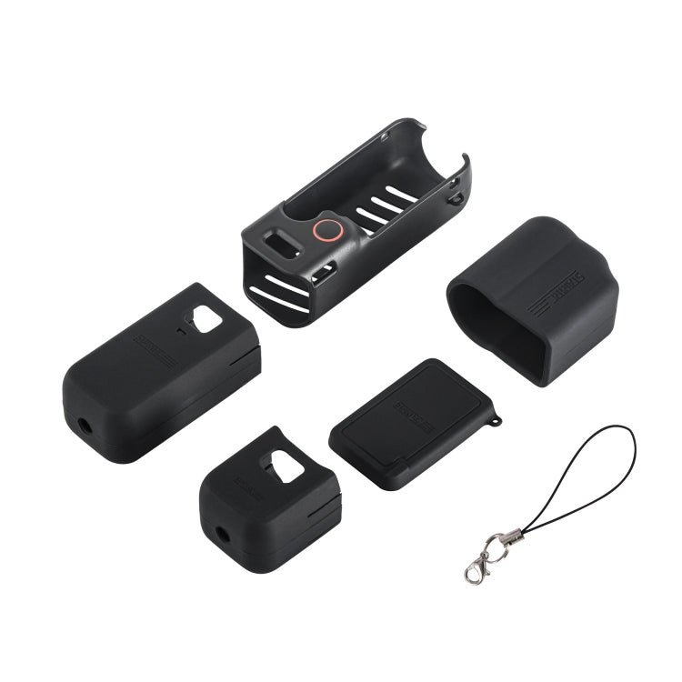 For DJI OSMO Pocket 3 STARTRC 5 in 1 Body Lens Handle Screen Silicone TPU Case (Black) - Case & Bags by STARTRC | Online Shopping UK | buy2fix