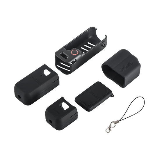 For DJI OSMO Pocket 3 STARTRC 5 in 1 Body Lens Handle Screen Silicone TPU Case (Black) - Case & Bags by STARTRC | Online Shopping UK | buy2fix