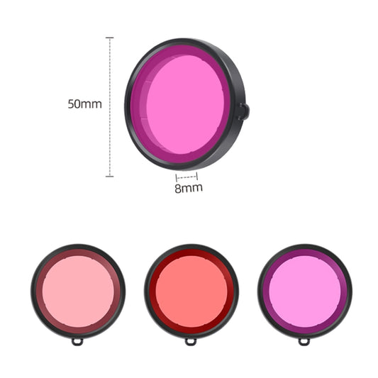 For DJI Osmo Action 5 Pro / 4 / 3 Housing Diving Color Lens Filter (Purple) - Lens Filter by buy2fix | Online Shopping UK | buy2fix