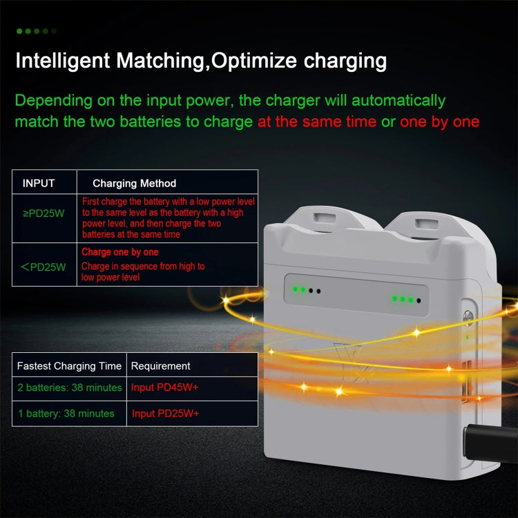 For DJI Neo XY 2-Channel Battery Charger Battery Charge Manager (Grey) - Other by buy2fix | Online Shopping UK | buy2fix