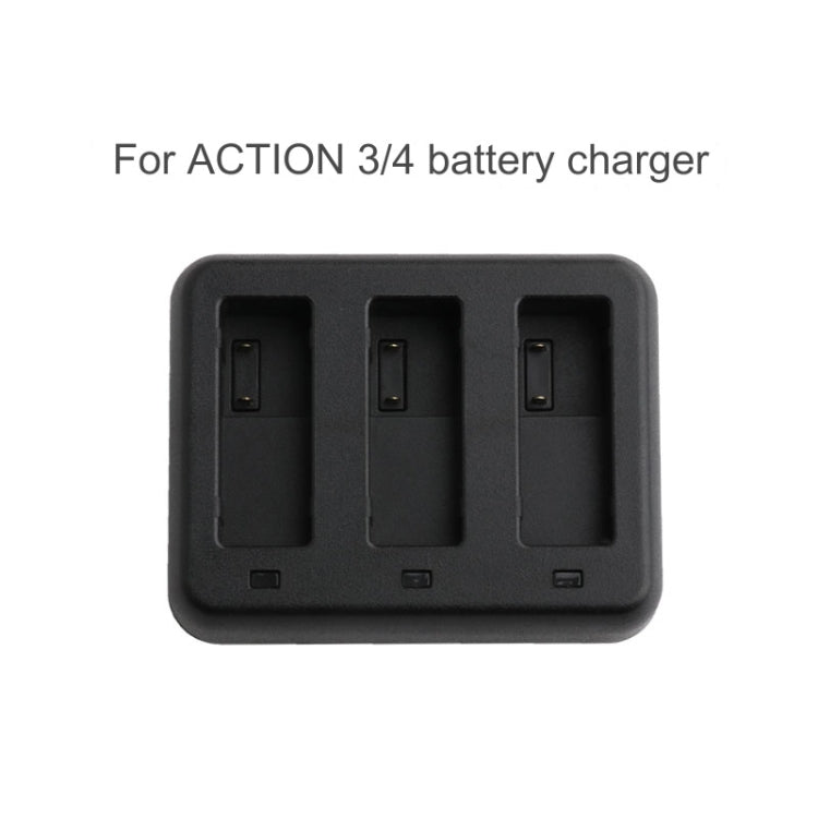 For DJI Osmo Action 4 / 3 Tri-Slot Batteries Charger (Black) by buy2fix