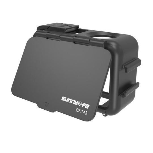 For DJI Osmo Action 6 Sunnylife Protective Case Frame Mount AdapterHousing Case with Detachable Sun Hood (Black)