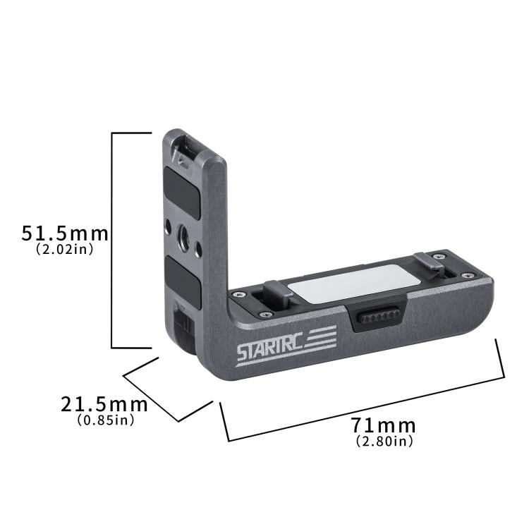 For DJI Osmo Action 5 Pro / 4 / 3 STARTRC L-shaped Magnetic Quick Release Bracket (Black) - Mount & Holder by STARTRC | Online Shopping UK | buy2fix
