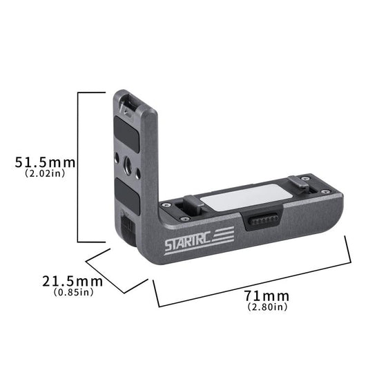 For DJI Osmo Action 5 Pro / 4 / 3 STARTRC L-shaped Magnetic Quick Release Bracket (Black) - Mount & Holder by STARTRC | Online Shopping UK | buy2fix