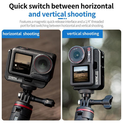 For DJI Osmo Action 5 Pro / 4 / 3 STARTRC L-shaped Magnetic Quick Release Bracket (Black) - Mount & Holder by STARTRC | Online Shopping UK | buy2fix