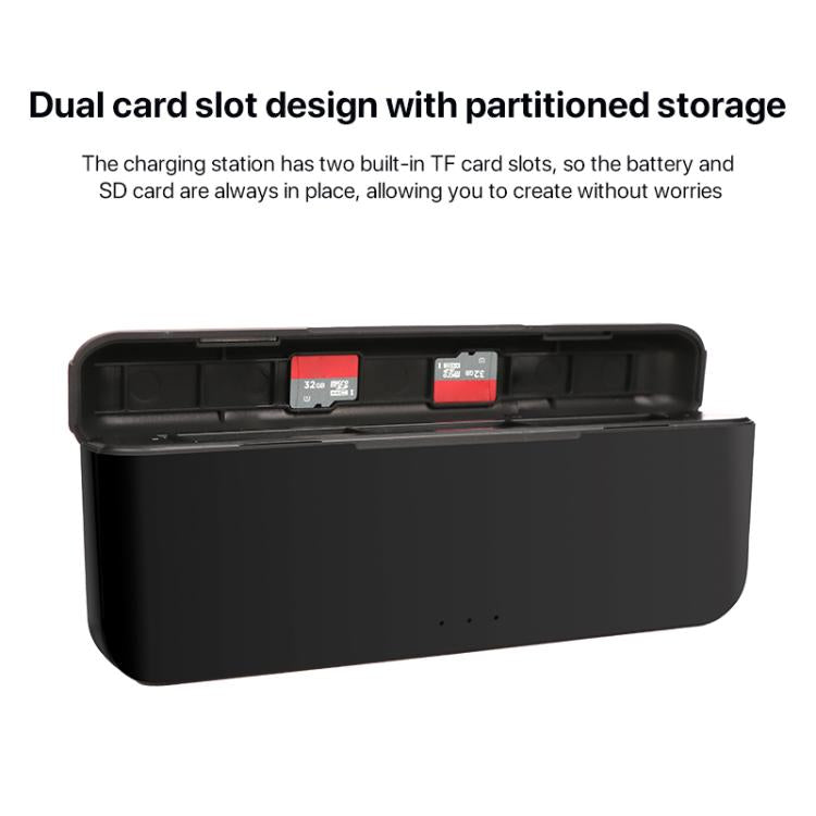 For DJI Osmo Action 5 Pro Multifunction Tri-Slot Batteries Charger Storage Box (Black) - Other by buy2fix | Online Shopping UK | buy2fix