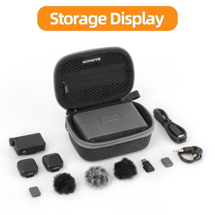 For DJI Mic Mini Sunnylife Portable Protective Box Storage Bag (Black) - DJI Mic Series by Sunnylife | Online Shopping UK | buy2fix