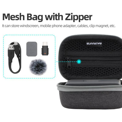 For DJI Mic Mini Sunnylife Portable Protective Box Storage Bag (Black) - DJI Mic Series by Sunnylife | Online Shopping UK | buy2fix