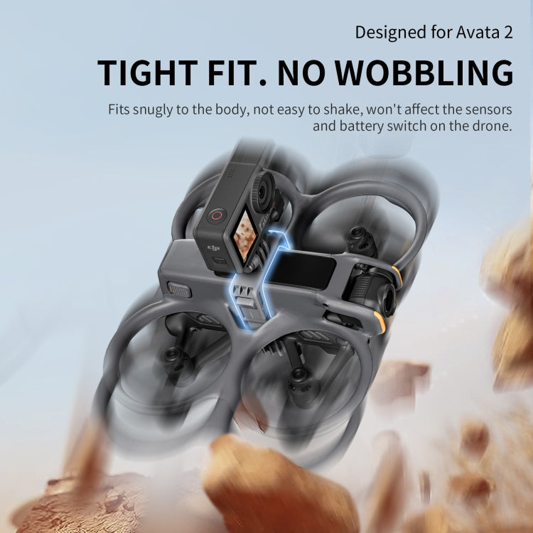 For DJI Avata 2 STARTRC Action Camera Holder Mount Drone Expansion Bracket (Black) by STARTRC