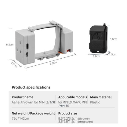 For DJI Mini 2 / Mavic Mini Air-Dropping System Thrower Parabolic (Grey) - Other by BRDRC | Online Shopping UK | buy2fix