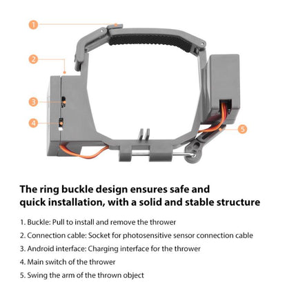 For DJI Mavic Pro BRDRC Air-Dropping System Thrower Parabolic (Grey) - Other by BRDRC | Online Shopping UK | buy2fix