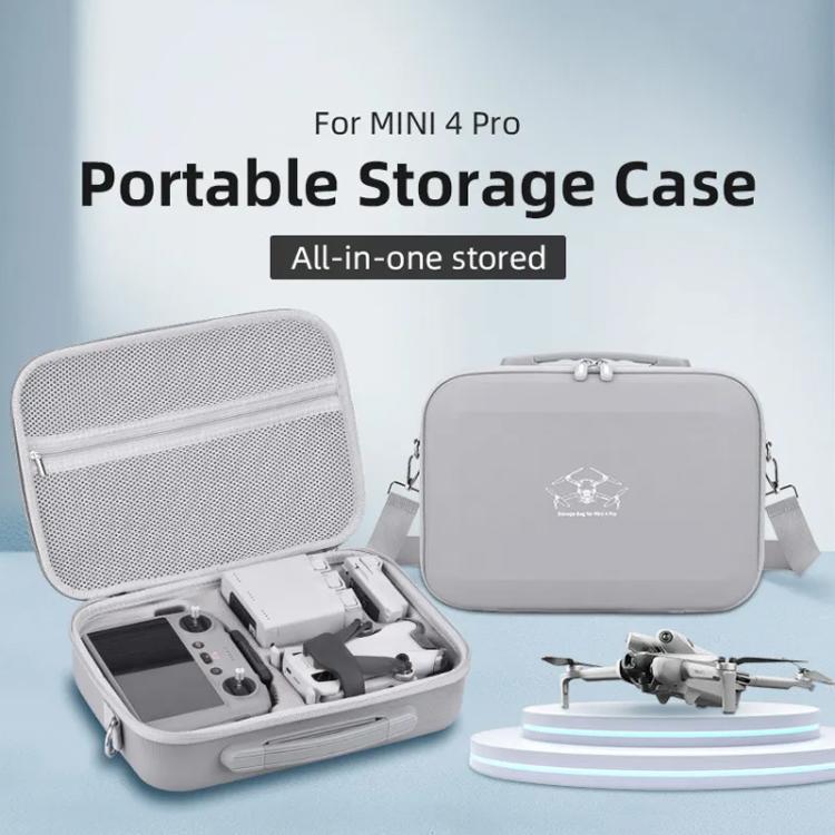 For DJI Mini 4 Pro BRDRC Shoulder Drone Remote Control Storage Carrying Bag (Grey) - Carry Cases & Bags by BRDRC | Online Shopping UK | buy2fix