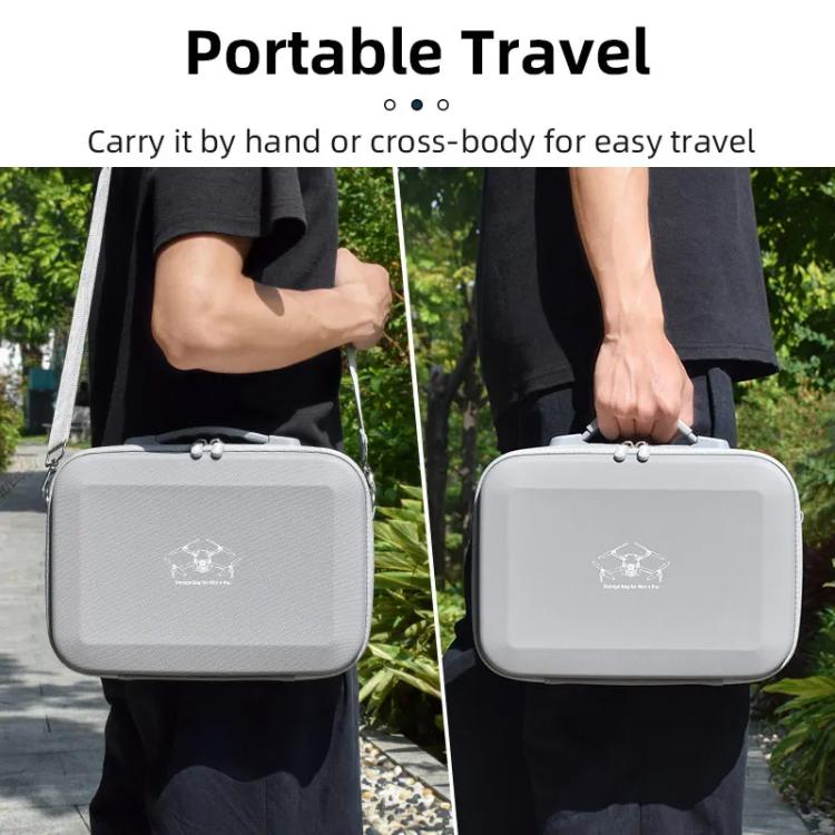 For DJI Mini 4 Pro BRDRC Shoulder Drone Remote Control Storage Carrying Bag (Grey) - Carry Cases & Bags by BRDRC | Online Shopping UK | buy2fix