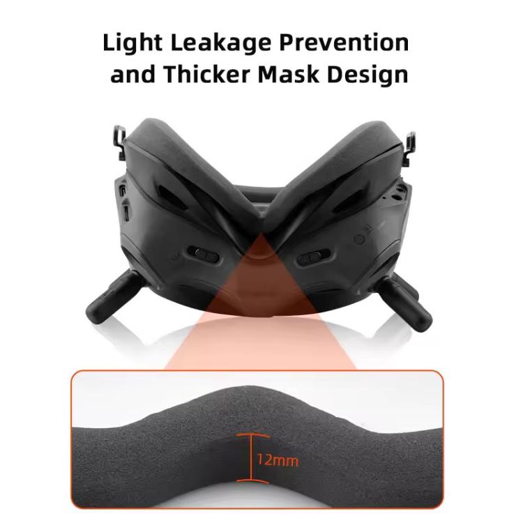 For DJI FPV Goggles V2  BRDRC Flying Glasses Protector Eyecups (Dark Grey) - Other Accessories by BRDRC | Online Shopping UK | buy2fix