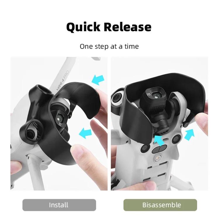 For DJI Mini 4 Pro BRDRC Lens Hood Gimbal Anti-Glare Sunshade Cover (Black) - Other by BRDRC | Online Shopping UK | buy2fix