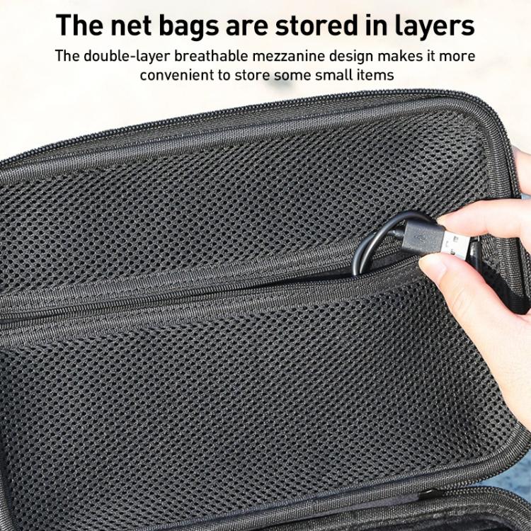 For DJI Osmo Action 5 Pro / 4 / 3 Hand Strap Shoulder Bag Camera and Accessories PU Storage Bag (Black) - Case & Bags by buy2fix | Online Shopping UK | buy2fix