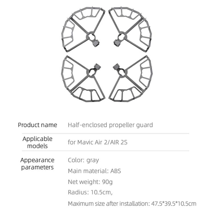 For DJI Air 2S / Mavic Air 2 BRDRC Drone Propeller Protective Guard Anti-collision Ring (Grey) - Other by BRDRC | Online Shopping UK | buy2fix