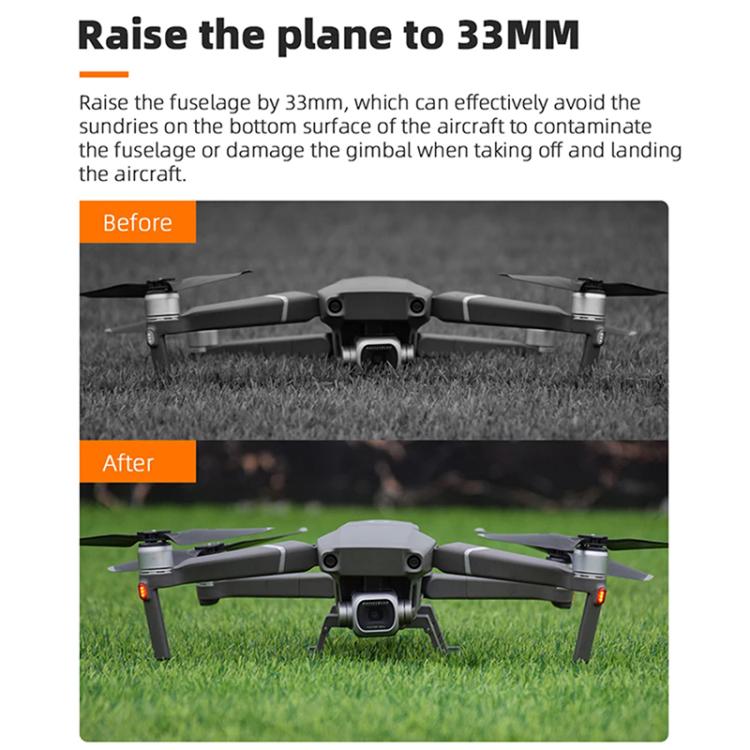 For DJI Mavic 2 BRDRC Sled Folding Heightened Landing Gear Training Rack (Grey) - Holder Series by BRDRC | Online Shopping UK | buy2fix