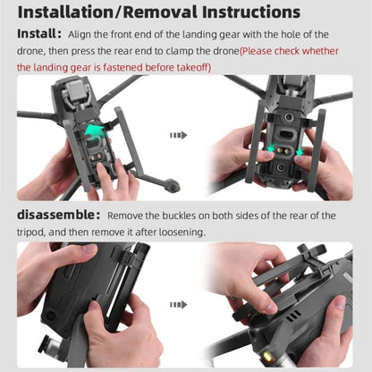 For DJI Mavic 2 BRDRC Sled Folding Heightened Landing Gear Training Rack (Grey) - Holder Series by BRDRC | Online Shopping UK | buy2fix
