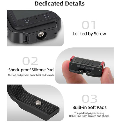 For DJI Osmo 360 Sunnylife Metal L-Type Vertical-Horizontal Mount with Magnetic Adapter Quick Release Mount Adapter Stand (Black) - Mount & Holder by Sunnylife | Online Shopping UK | buy2fix