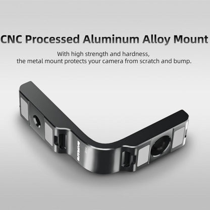 For DJI Osmo 360 Sunnylife Metal L-Type Vertical-Horizontal Mount with Magnetic Adapter Quick Release Mount Adapter Stand (Black) - Mount & Holder by Sunnylife | Online Shopping UK | buy2fix