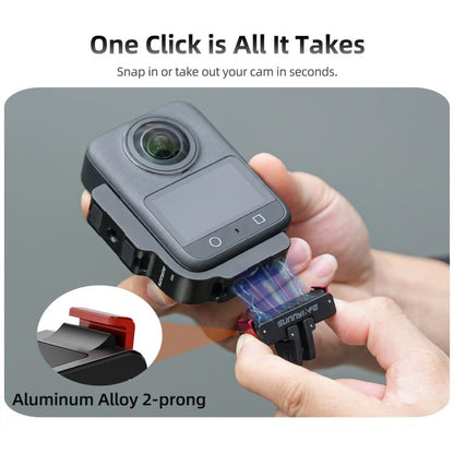 For DJI Osmo 360 Sunnylife Metal L-Type Vertical-Horizontal Mount with Magnetic Adapter Quick Release Mount Adapter Stand (Black) - Mount & Holder by Sunnylife | Online Shopping UK | buy2fix