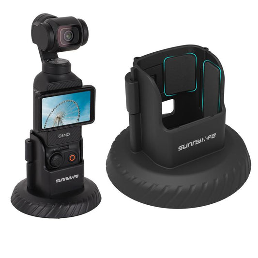 For DJI Osmo Pocket 3 Sunnylife Magnetic Base Mount Tabletop Base Stand Holder (Black) - Mount & Holder by Sunnylife | Online Shopping UK | buy2fix