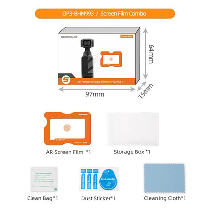 For DJI Osmo Pocket 3 Sunnylife Screen Protector AR Anti-reflection Tempered Glass Film with Film Locator - Protective Film & Stickers by Sunnylife | Online Shopping UK | buy2fix