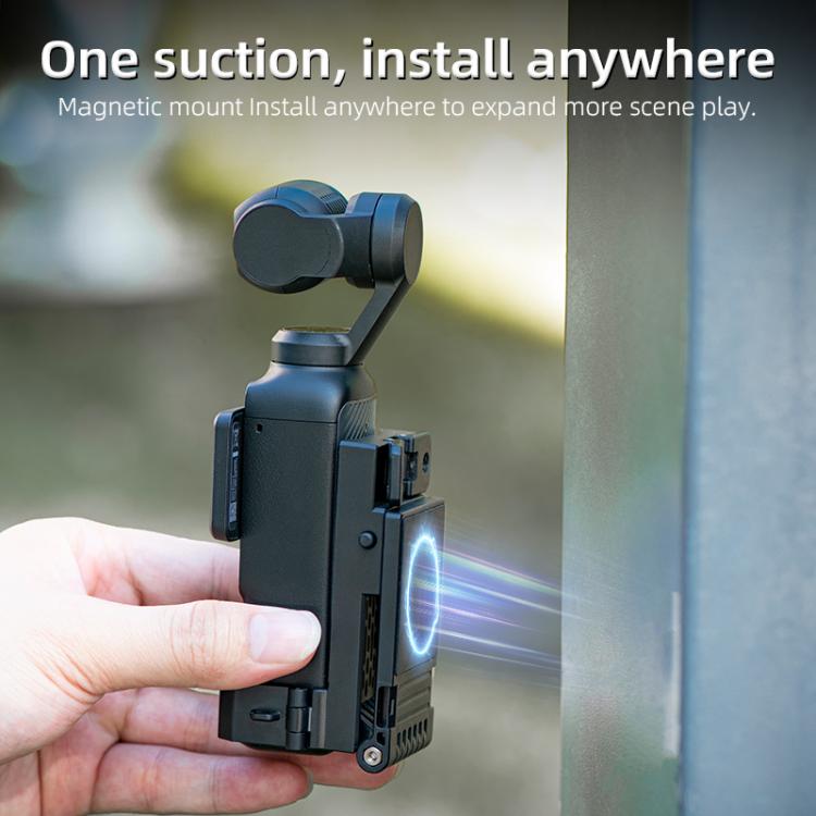 For DJI Osmo Pocket 3 STARTRC Folding Magnetic Mount Base Fixed Bracket (Black) - Mount & Holder by STARTRC | Online Shopping UK | buy2fix