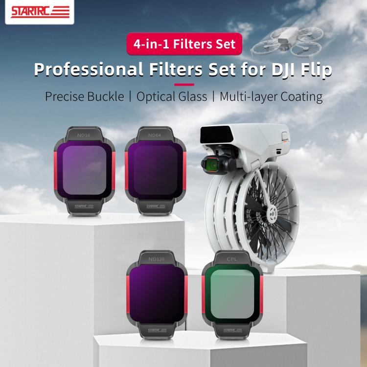 For DJI Flip STARTRC 4 in 1 ND16 ND64 ND128 CPL Lens Filter - Lens Filter by STARTRC | Online Shopping UK | buy2fix