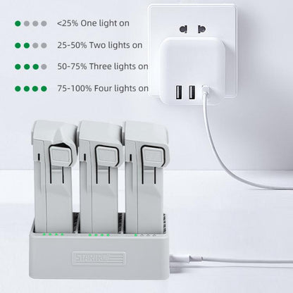 For DJI Mini 3 Pro STARTRC 3 in 1 Charging Butler Battery Charger (Grey) - Other by STARTRC | Online Shopping UK | buy2fix