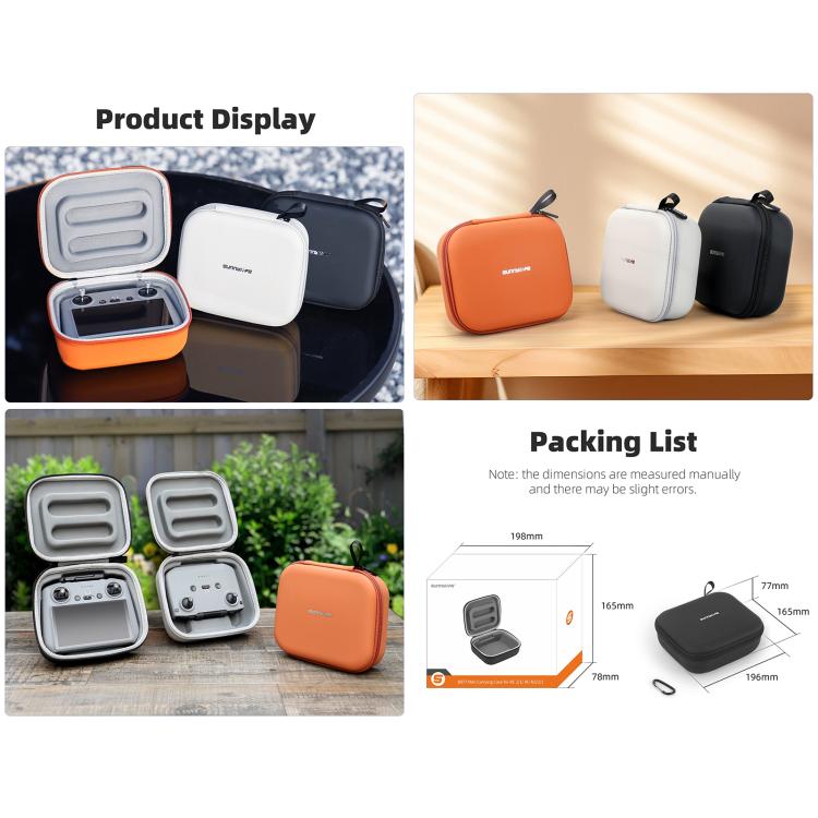 Sunnylife Mini Carrying Case Protective Handbag Portable Clutch Storage Bag for DJI RC 2 / 1 / RC-N3 / N2 / N1 (Grey) - Carry Cases & Bags by Sunnylife | Online Shopping UK | buy2fix