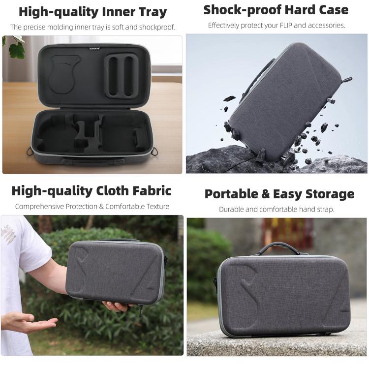 For DJI Flip Sunnylife Simple Storage Bag Shoulder Handbag (Black) - Backpacks & Bags by Sunnylife | Online Shopping UK | buy2fix