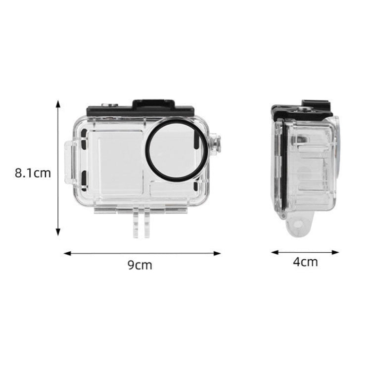 For DJI Osmo Action 5 Pro / 3 / 4 60m Underwater Waterproof Housing Diving Case (Transparent) by buy2fix