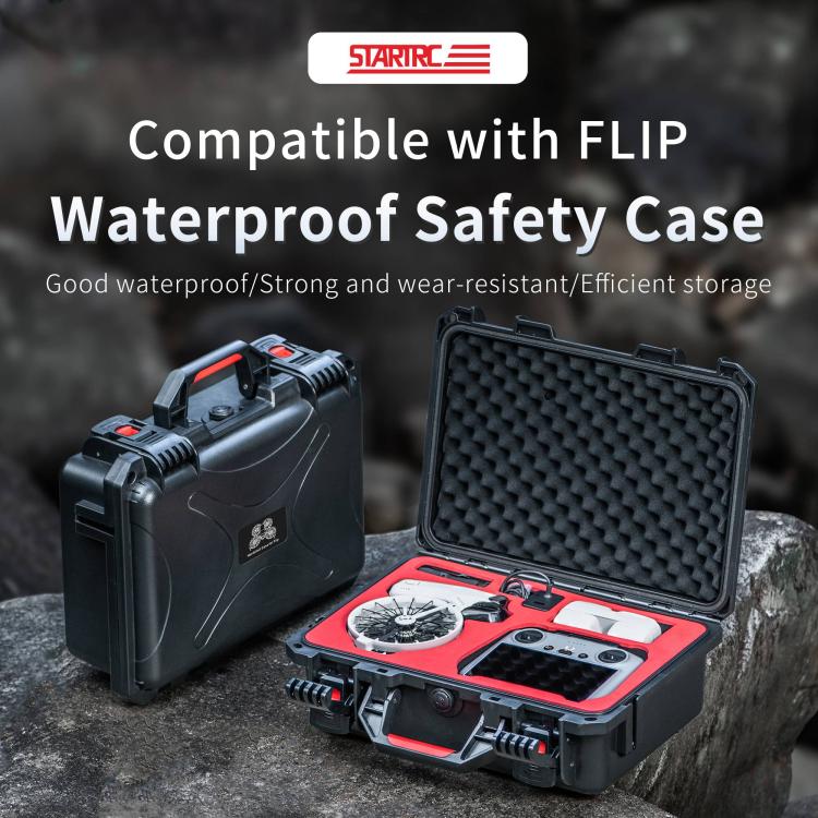 For DJI Flip STARTRC Waterproof ABS Suitcase Storage Box (Black) - Backpacks & Bags by STARTRC | Online Shopping UK | buy2fix