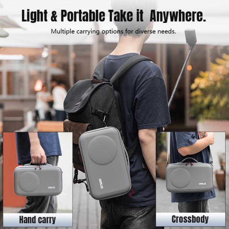 For DJI Osmo 360 STARTRC Full Kit Portable Handbag Shoulder PU Storage Bag (Grey) - Case & Bags by STARTRC | Online Shopping UK | buy2fix