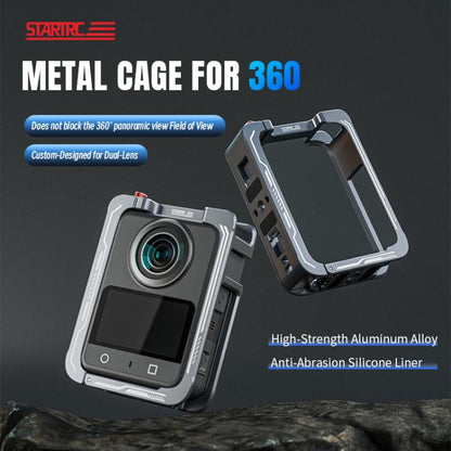 For DJI Osmo 360 STARTRC Metal Cage Frame with Cold Shoe (Grey) - Protection Frame by STARTRC | Online Shopping UK | buy2fix