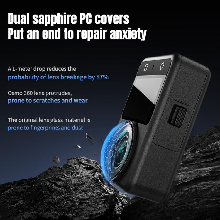 For DJI Osmo 360 STARTRC Lens Guard PC Protective Cover (Black) - Other by STARTRC | Online Shopping UK | buy2fix